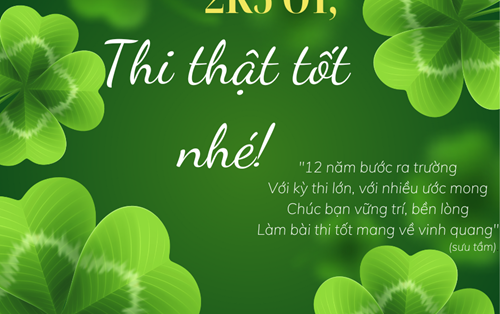 CHÚC CÁC SĨ TỬ 2K5 RA TRẬN THÀNH CÔNG!!!